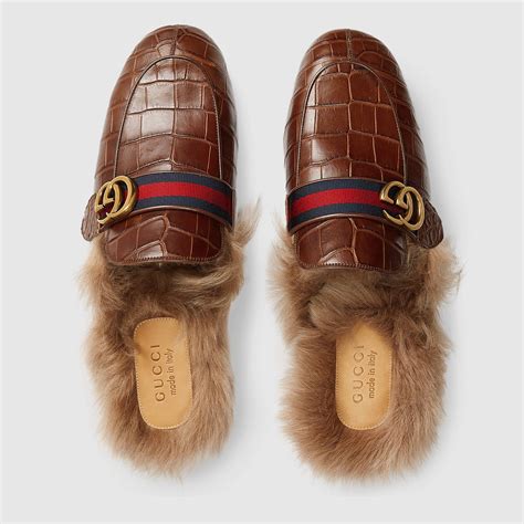 gucci slippers mens fake|gucci crocodile slippers.